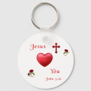 jesus loves you key ring