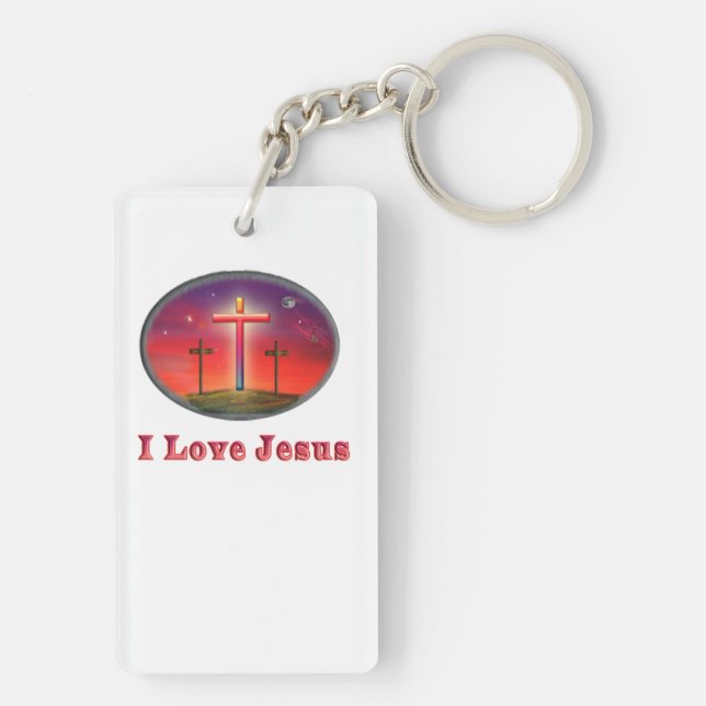 Jesus loves you key ring (Back)