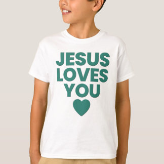 Jesus Loves You Kids’ Christian Cute Faith-Based T-Shirt