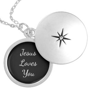 Jesus Loves You  Locket Necklace