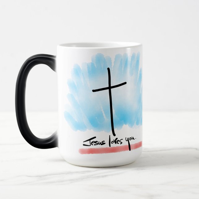 JESUS LOVES YOU Morphing Mug (Left)