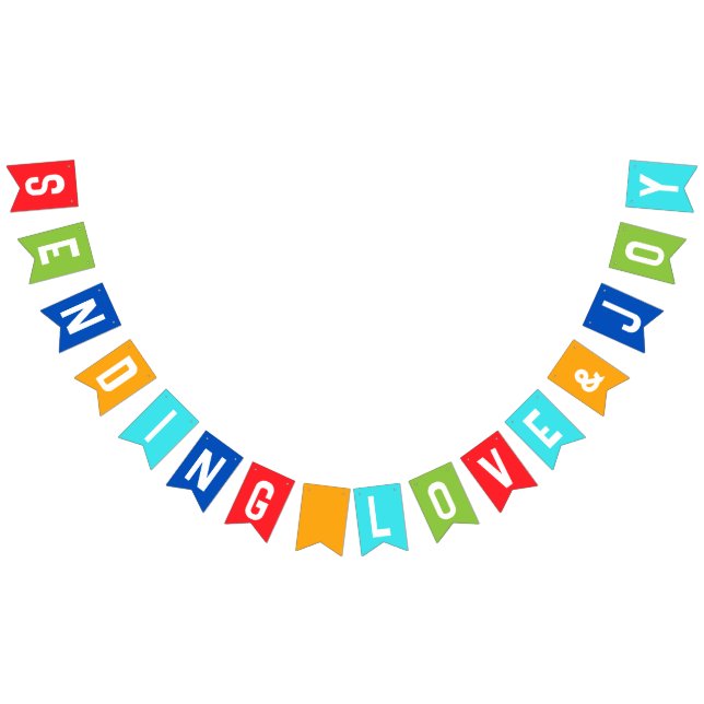 Jesus Loves You Multicolored Bunting Banner (All)