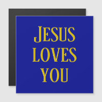Jesus loves you | Navy blue and gold