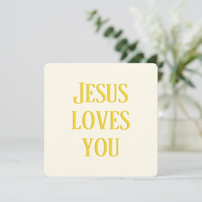Jesus loves you | off-white and gold (Standing Front)