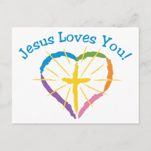Jesus Loves You Postcard