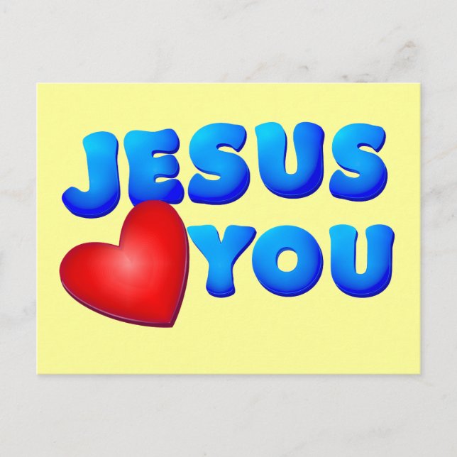 Jesus Loves You Postcard (Front)