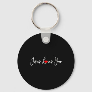 Jesus Loves You - Religious Christian  Key Ring