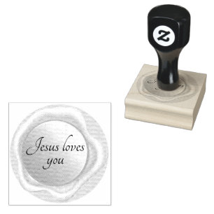 Jesus Loves You Rubber Stamp