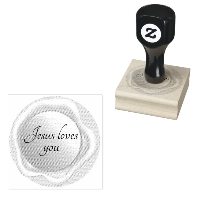Jesus Loves You  Rubber Stamp (Stamped)