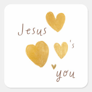 Jesus loves you. Stickers & Labels modern
