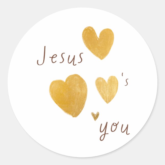 Jesus loves you. Stickers Labels modern (Front)