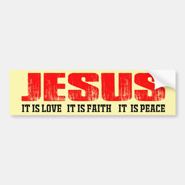 Jesus Loves You The Motivational Bible  Bumper Sticker (Front)