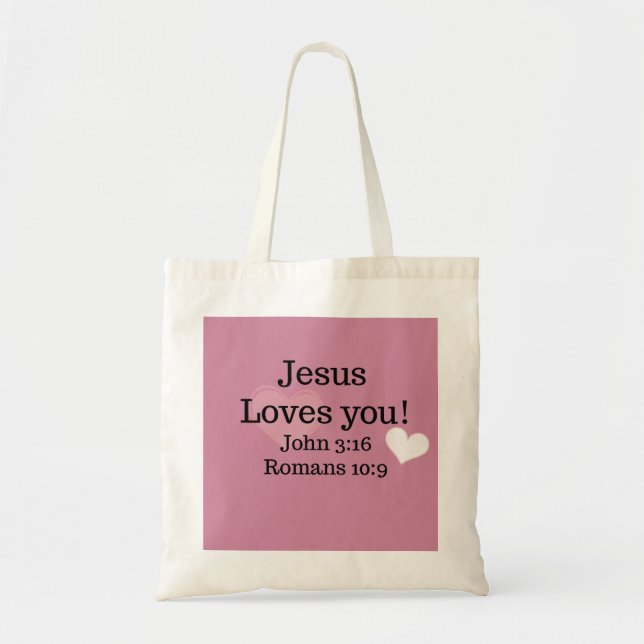 Jesus Loves you Tote Bag (Front)