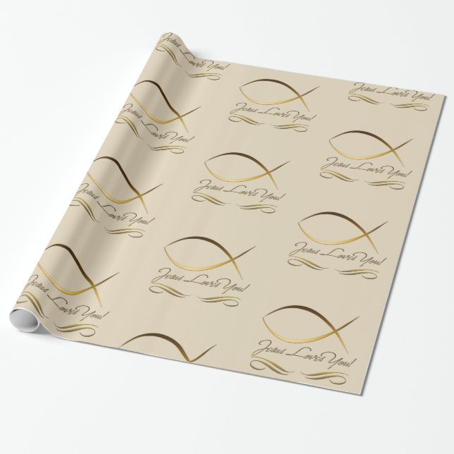 Jesus Loves You! Wrapping Paper (Unrolled)