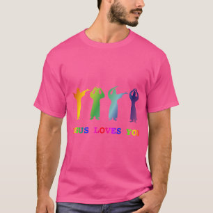 Jesus Loves You (Ymca Image  Slogan) T-Shirt