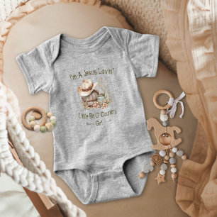 Jesus Loving Little Bit of Country Baby CowGirl Bodysuit