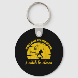 Jesus Made Me A Fisher Of Man Christian Fishing Fa Key Ring