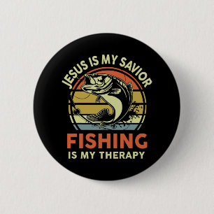Jesus Made Me Fisher Of Man Christian Funny Byss F 6 Cm Round Badge