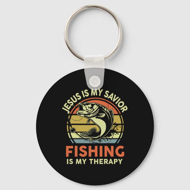 Jesus Made Me Fisher Of Man Christian Funny Byss F Key Ring (Front)