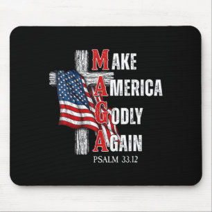 Jesus Make America Godly Again American Patriot Ch Mouse Pad