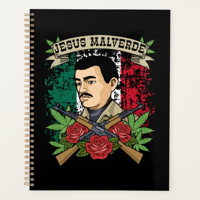 Jesus Malverde Gift Women & Men Jesus Malverde Planner (Front)