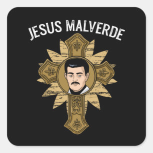 Jesus Malverde Religion Mexico Gift Jesus Malverde Square Sticker
