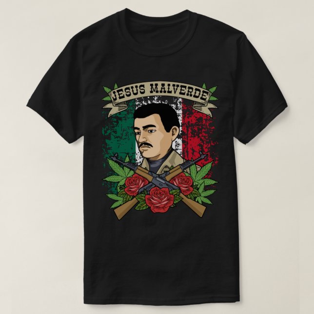 Jesus Malverde Womens Mens  T-Shirt (Design Front)