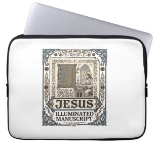 Jesus Manuscript Jesus Christian Faith Vintage Laptop Sleeve