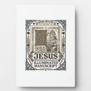Jesus Manuscript Jesus Christian Faith Vintage Plaque