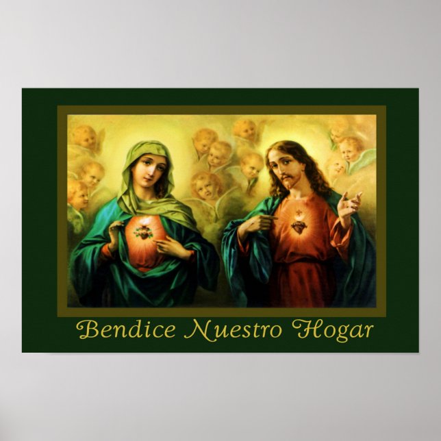Jesus & Maria Bendice Nuestro Hogar Spanish Poster (Front)
