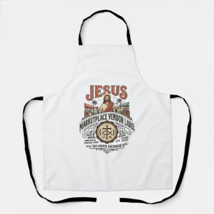 Jesus Marketplace Vendor Label Jesus Marketplace V Apron
