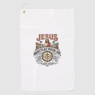 Jesus Marketplace Vendor Label Jesus Marketplace V Golf Towel