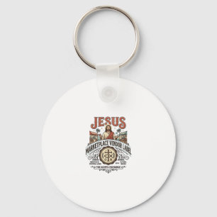 Jesus Marketplace Vendor Label Jesus Marketplace V Key Ring