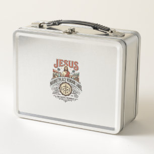 Jesus Marketplace Vendor Label Jesus Marketplace V Metal Lunch Box