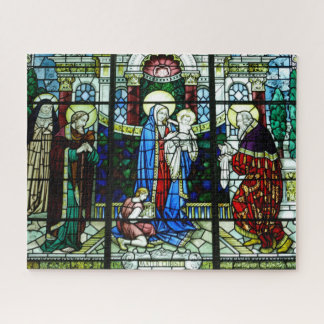 Jesus & Mary Stained Glass Window Jigsaw Puzzle