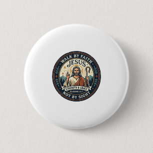 Jesus Matcha Cafe Trend Shirt Christian Graphic_1 6 Cm Round Badge