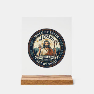 Jesus Matcha Cafe Trend Shirt Christian Graphic_1 Acrylic Sign