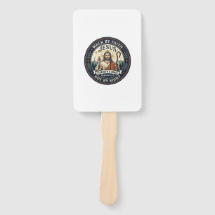 Jesus Matcha Cafe Trend Shirt Christian Graphic_1 Hand Fan