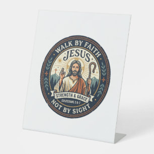 Jesus Matcha Cafe Trend Shirt Christian Graphic_1 Pedestal Sign