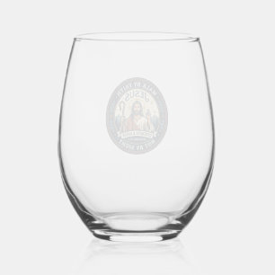 Jesus Matcha Cafe Trend Shirt Christian Graphic_1 Stemless Wine Glass