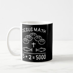 Jesus Math 2 Fishes 5 Breads Feeds The 5000 Bible Coffee Mug