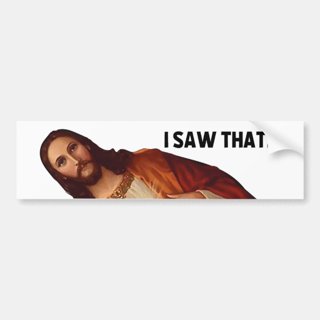 Jesus Meme Bumper Sticker (Front)