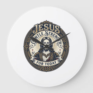Jesus Memory Care Alzheimer Caregiver Shirt Christ Large Clock
