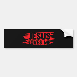Jesus Men Women Kids Fun Christian Bible Faith Jes Bumper Sticker