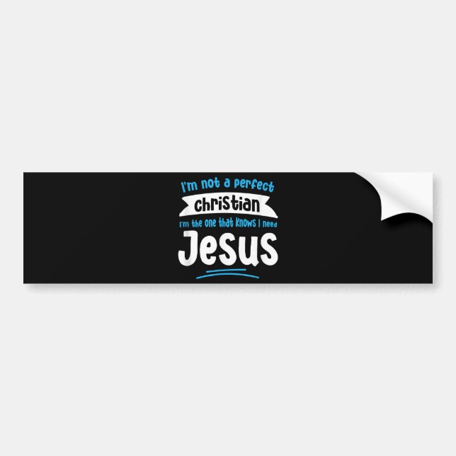 Jesus Men Women Kids Fun Christian Bible Faith Jes Bumper Sticker (Front)