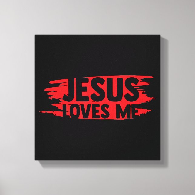 Jesus Men Women Kids Fun Christian Bible Faith Jes Canvas Print (Front)