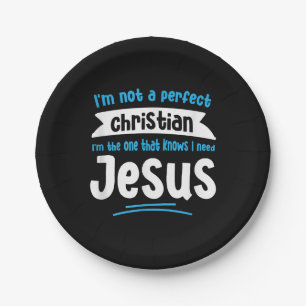 Jesus Men Women Kids Fun Christian Bible Faith Jes Paper Plate