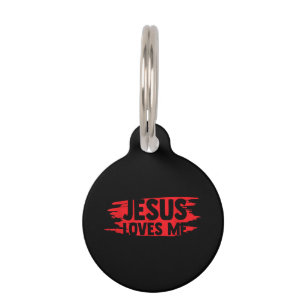 Jesus Men Women Kids Fun Christian Bible Faith Jes Pet Tag