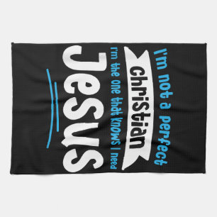 Jesus Men Women Kids Fun Christian Bible Faith Jes Tea Towel