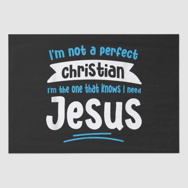 Jesus Men Women Kids Fun Christian Bible Faith Jes Tissue Paper (Front)